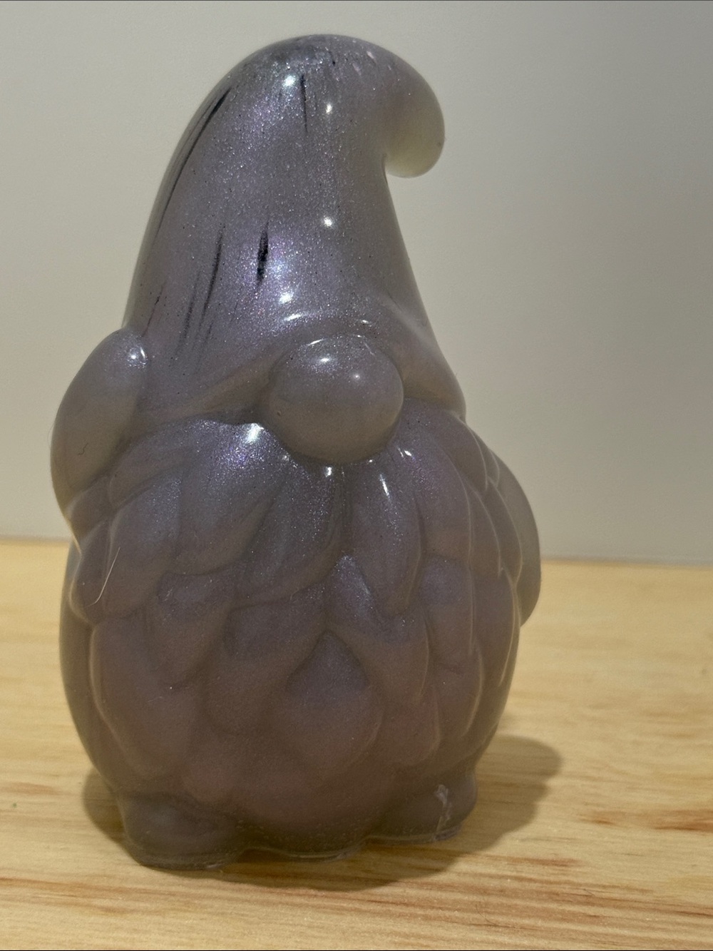 Shimmery Resin Purple Gnome Figurine